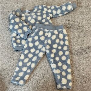 Hanna Andersson Cozy Polka Dot Fleece Set